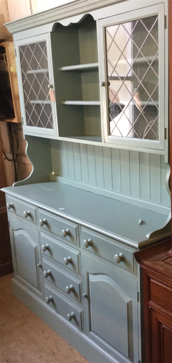 Painted pine dresser fitted cupboards & drawers